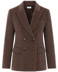 RUE DU BAC - Double-Breasted Corduroy Blazer - Lyst