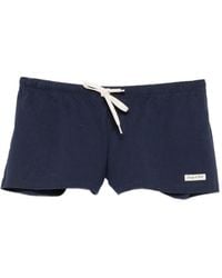 Sporty & Rich - Drawstring Logo-Patch Shorts - Lyst