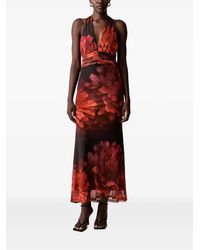 Bardot - Elera Floral-Print Halterneck Maxi Dress - Lyst
