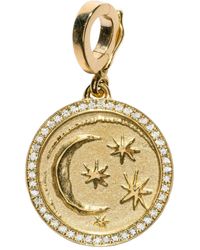 Azlee - 18K Cosmic Diamond Pendant - Lyst