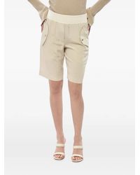Helmut Lang - Elastic-Waistband Silk Shorts - Lyst