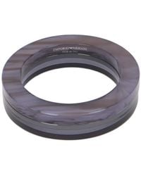 Emporio Armani - Layered Bangle Bracelet - Lyst