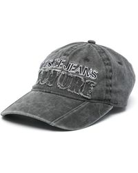 Versace - Cappello da baseball denim con ricamo - Lyst