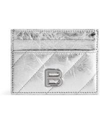 Balenciaga - Porte-cartes en cuir à plaque logo - Lyst