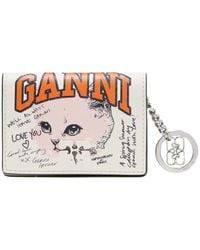 Ganni - Kitty Keychain Wallet - Lyst