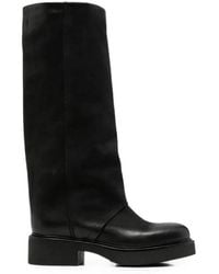 METISSE - Fold-Over Leather Boots - Lyst