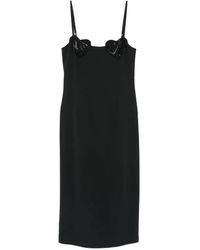 Blumarine - Heart-Motif Embellished Midi Dress - Lyst