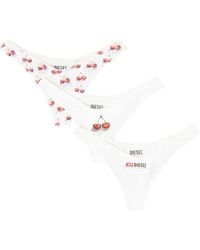 DIESEL - Drie Strings Met Logo En Kersen - Lyst