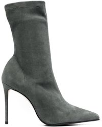 Le Silla - Eva 100mm Suede Ankle Boots - Lyst