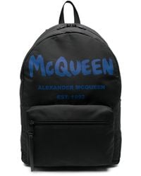Alexander McQueen アレキサンダー・マックイーン バイカラー バックパック - ブラック