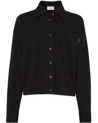 Brunello Cucinelli - Long-Sleeve Cashmere Cardigan - Lyst