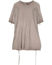 Masnada - Draped-Detail Cotton T-Shirt - Lyst