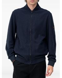 BOSS - Textured Zip-Up Bomber Jacket - Lyst