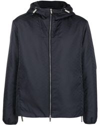 Emporio Armani - Allover Logo Down Jacket - Lyst