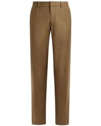 Etro - Pantalon En Flanelle De Laine Uni - Lyst