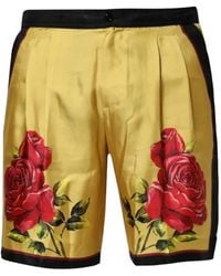 Dolce & Gabbana - Short Plissé À Fleurs - Lyst