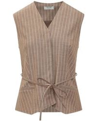 LE SULLY STUDIO - Striped Tie-Waist Vest - Lyst