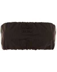 Miu Miu - Logo-Embossed Top - Lyst