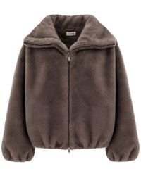 P.A.R.O.S.H. - Faux-Fur Zip-Up Jacket - Lyst