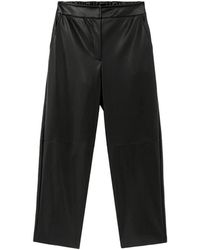 Alpha Studio - Straight-Leg Faux-Leather Trousers - Lyst
