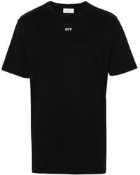 Off-White c/o Virgil Abloh - Katoenen T-shirt Met Geborduurd Logo - Lyst