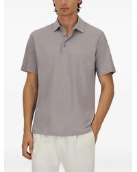 Herno - Short Sleeve Jersey Grigio Per Cotton Polo - Lyst