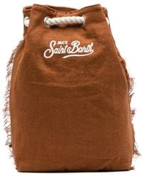 MC2 Saint Barth - Logo-Embroidered Frayed Backpack - Lyst