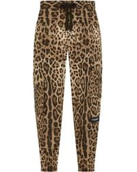 Dolce & Gabbana - Leopard-Print Track Pants - Lyst