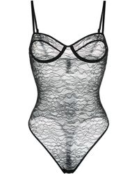 Anine Bing - Floral-lace Semi-sheer Body - Lyst