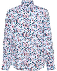 Barba Napoli - Floral-print Linen Shirt - Lyst
