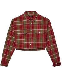 Purple Brand - Cropped Plaid Shirt - Lyst