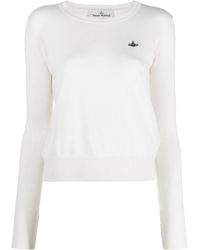 Vivienne Westwood - Pullover Mit Logo-Stickerei - Lyst