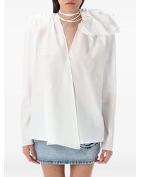 Magda Butrym - Camicia A Portafoglio Con Applicazione A Fiori - Lyst