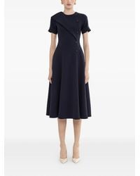 Nissa - A-Line Button Midi Dress - Lyst