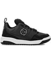 Philipp Plein - Logo-Plaque Panelled Sneakers - Lyst