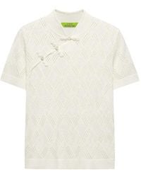 Shanghai Tang - Qipao Openwork-Knit Top - Lyst