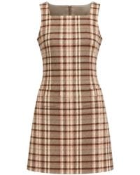 STAUD - Shea Plaid Mini Dress - Lyst