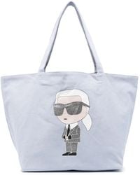 KARL LAGERFELD - K/Ikonik 2.0 Canvas Tote Bag - Lyst
