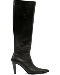 MM6 by Maison Margiela - Leather Knee-High Boots - Lyst