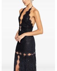 Nissa - Robe Longue En Dentelle À Ornements De Perles - Lyst