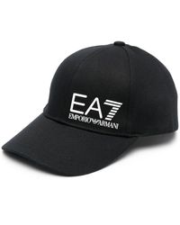 EA7 Logo-print Cap - Black