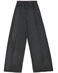 Thelatest - Pressed-Crease Wide-Leg Trousers - Lyst