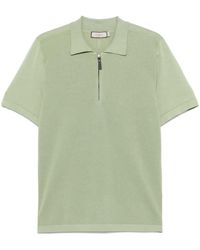Canali - Cotton Zip-Up Polo Shirt - Lyst