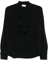 P.A.R.O.S.H. - Blusa A Maniche Lunghe Con Fiocco - Lyst