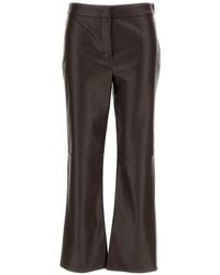 Max Mara - Sublime Leather-Effect Slim-Fit Trousers - Lyst
