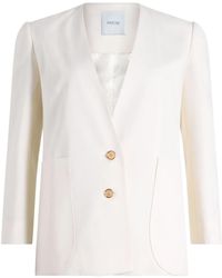 Patou - Collarless Twill Jacket - Lyst