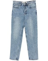 John Richmond - Logo-Embroidered Acid-Wash Jeans - Lyst