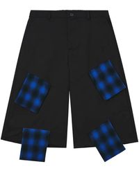 WESTFALL - Bermuda A Gamba Ampia Con Motivo Patchwork A Quadri - Lyst