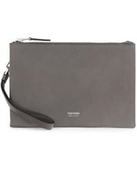 Tom Ford - Grained Leather Clutch Bag - Lyst