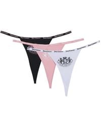Juicy Couture - Logo-Print Thongs (Set Of Three) - Lyst